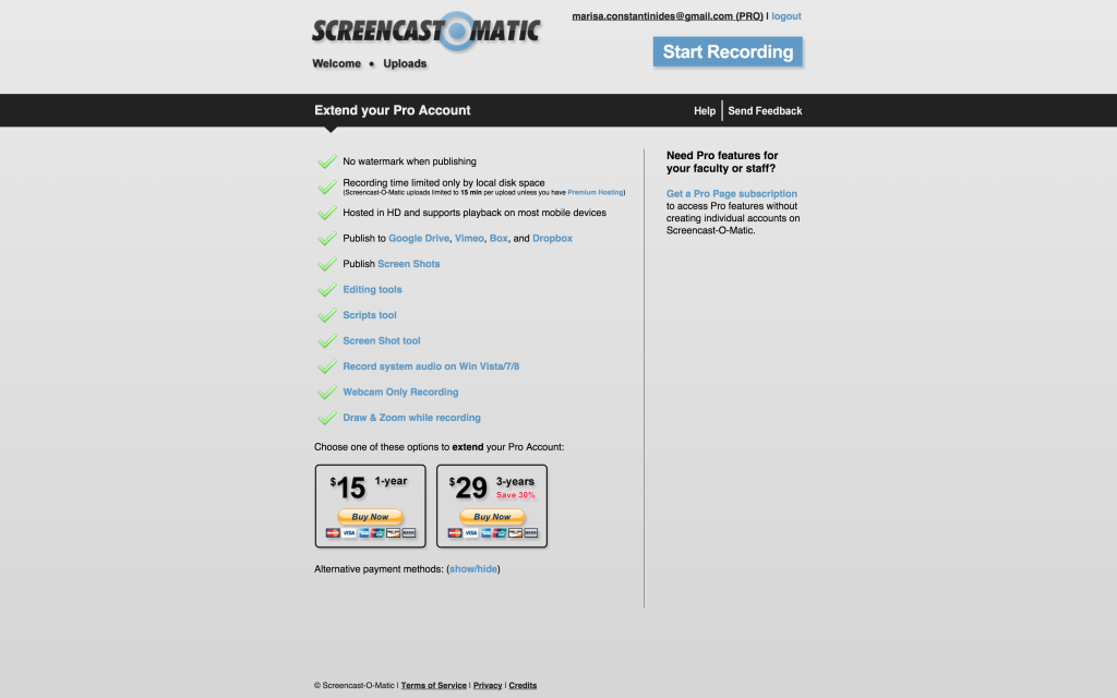 Go Pro    Screencast O Matic   Free online screen recorder for instant screen capture video sharing.